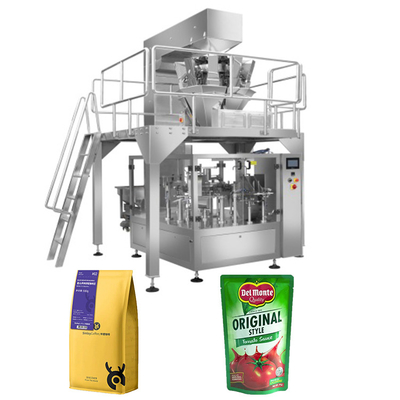 As porcas totalmente automático dos feijões de café roasted a máquina de embalagem do malote dos amendoins